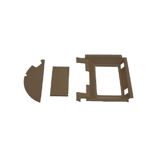 Picture of K&M Mfg Complete Headliner Kit for John Deere 50 Series 4WD Tractors | Brindle Brown Vinyl