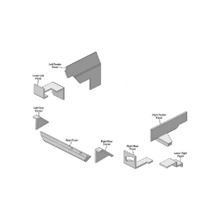 Picture of K&M Mfg Lower Cab Kit for John Deere 55 Utility Series Tractors | Sailcloth Tan Cloth