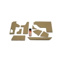 Picture of K&M Mfg Lower Cab Kit for John Deere 55 Series Tractors | Sailcloth Tan Cloth