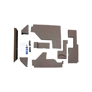 Picture of K&M Mfg Qwik Fit Lower Cab Kit for John Deere 4 Cylinder Utility Tractors | Brindle Brown Vinyl