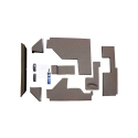 Picture of K&M Mfg Qwik Fit Lower Cab Kit for John Deere 6 Cylinder Utility Tractors | Brindle Brown Vinyl