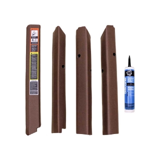 Picture of K&M Mfg Qwik Fit Corner Post Kit for John Deere 50 Series Tractors | Brown Vinyl