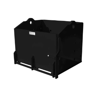 Picture of K&M Mfg 28-In. Heavy-Duty Weight Box | 28-In. x 22-In. x 20-In. | Black Powder Coat