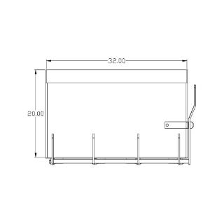 Picture of K&M Mfg 32-In. Standard Weight Box | 32-In. x 22-In. x 20-In. | Green Powder Coat