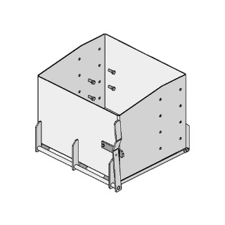 Picture of K&M Mfg 24-In. Standard Weight Box | 24-In. x 20-In. x 18-In. | Black Powder Coat