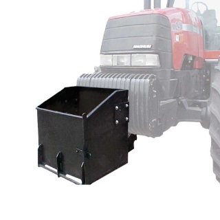Picture of K&M Mfg 28-In. Standard Weight Box | 28-In. x 22-In. x 20-In. | Black Powder Coat