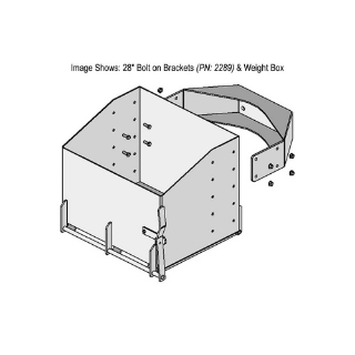 Picture of K&M Mfg 28-In. Bolt on Brackets (BOB) Kit for Case IH MX/Tier 4/215-335 (Magnum) Series | Black