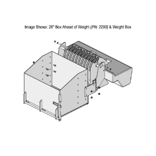 Picture of K&M Mfg 28-In. Box Ahead of Weight (BAW) Kit w/ 10 Weights | Case IH MXM/Maxxum/MXU/215-335 | Black