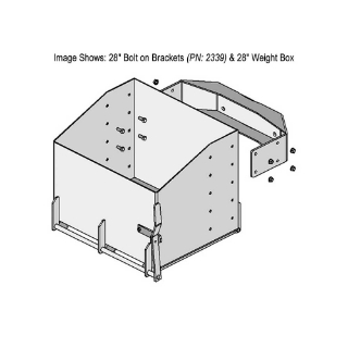 Picture of K&M Mfg 28-In. Bolt on Brackets (BOB) Kit for John Deere 30-60/5000-10/6000R/7000/7R/8000-10 | Green