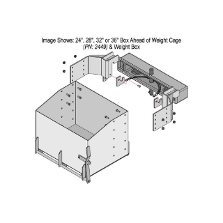 Picture of K&M Mfg 24-In./28-In./32-In./36-In. Box Ahead of Weight Cage (BAWC) Kit | John Deere Tractor | Green