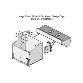 Picture of K&M Mfg 24-In. or 28-In. Box Ahead of Weight Cage (BAWC) Kit | Case IH MXM/Maxxum/MXU/215-335 | Blk