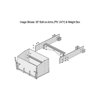 Picture of K&M Mfg 36-In. Bolt on Arms (BOA) Kit for John Deere 9030 4WD Series | Green Powder Coat