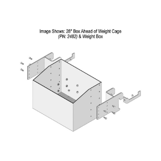 Picture of K&M Mfg 28-In. Box Ahead of Weight Cage (BAWC) Kit for Case IH Tier 4 Series Magnum 180-380 | Black