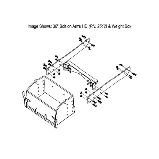 Picture of K&M Mfg 36-In. Bolt on Arms (BOA) Kit for John Deere 9R-9RX Series | Heavy-Duty | Green Powder Coat