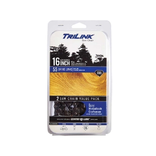 Picture of TriLink | Saw Chain | 16 In. | 55 DL | 3/8 In. LP | .050 In. | Semi-Chisel Reduced Kickback | 2 Pack