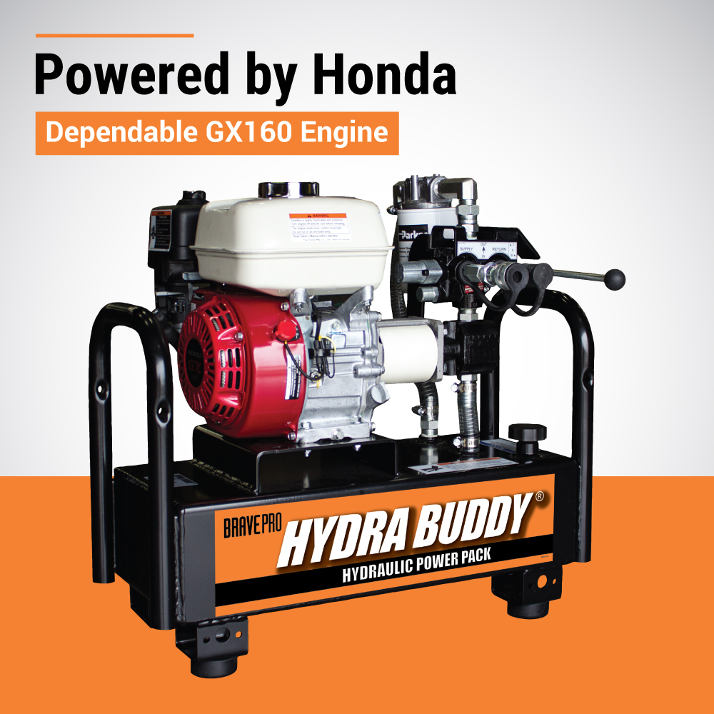 Brave Hydra Buddy | Hydraulic Power Pack | Honda GX160 | HBH16GX @ Great  Northern Equipment