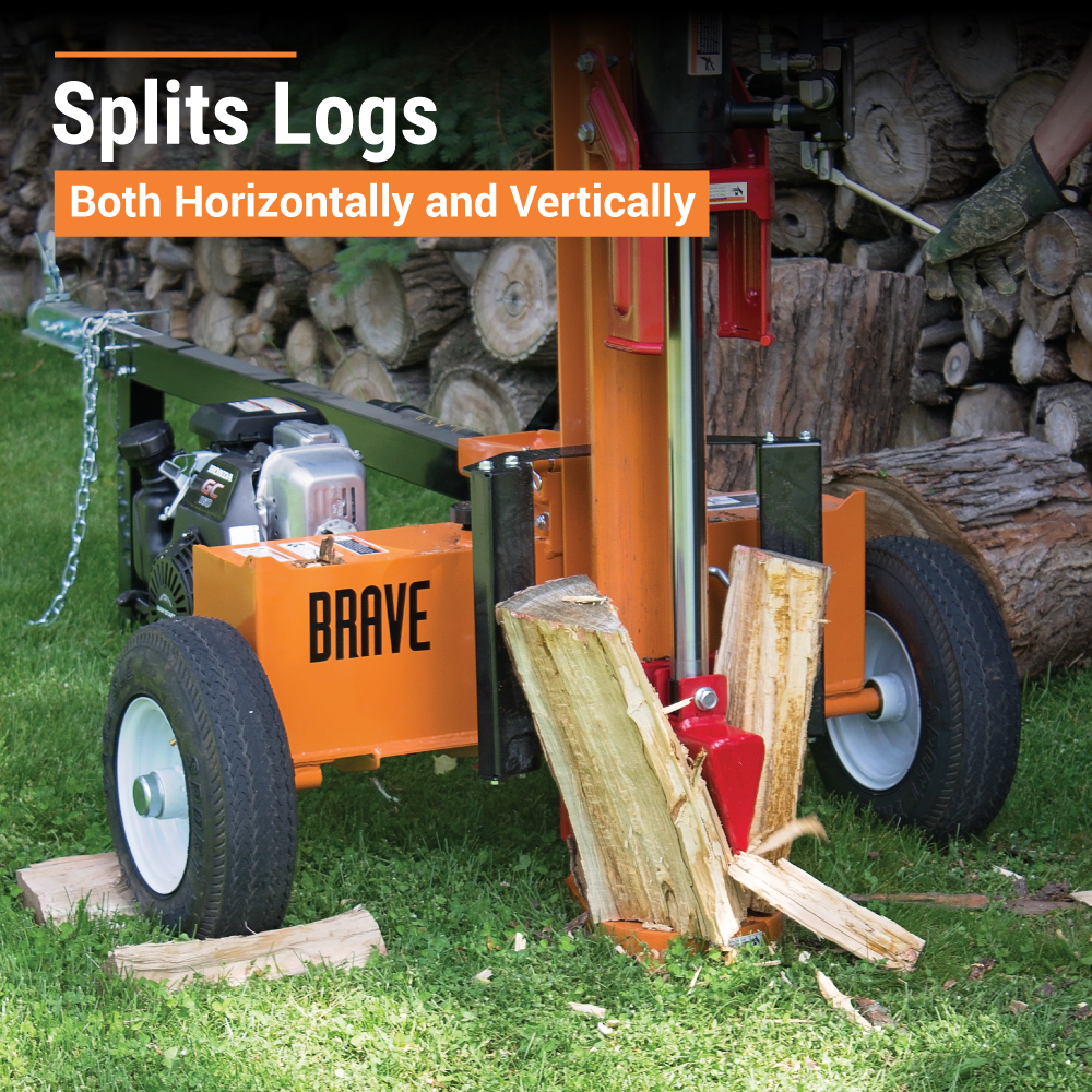 Brave Log Splitter | 24 Ton | Vertical/Horizontal | Honda GC160