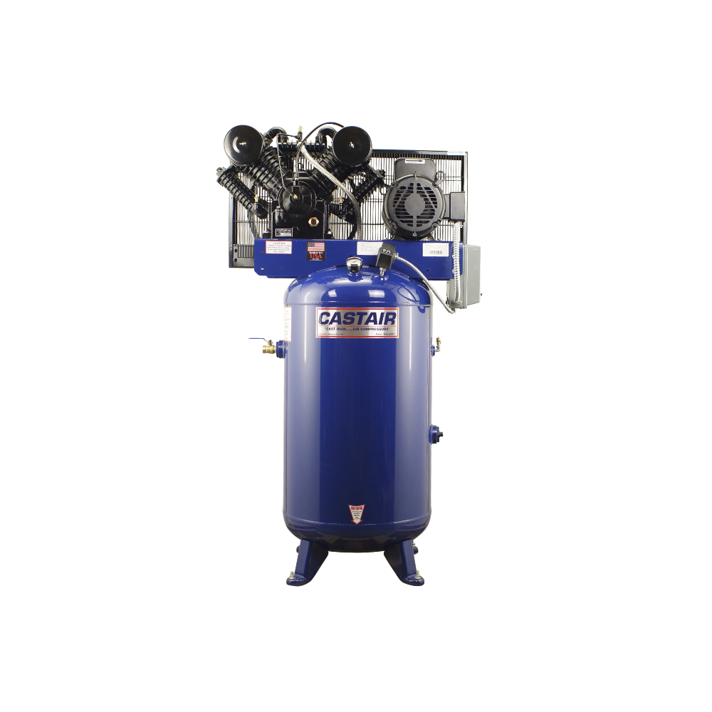 CASTAIR Compressor | Industrial Series | 80 Gal. Vertical | 7.5HP 1-ph ...