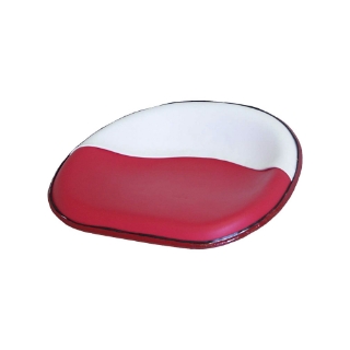 Picture of Uni Pro International Harvester HM Pan Seat | Rod Mount Pattern | Red & White Vinyl