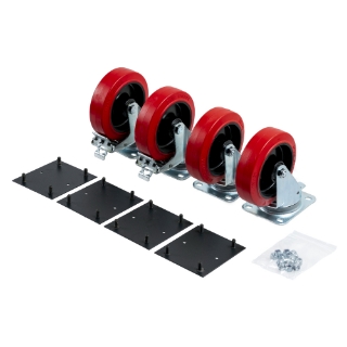 Picture of Armorgard | 6 In. HD Casters 2 SwivelBrake, 2 Swivel, Hardware Kit | CASHD2