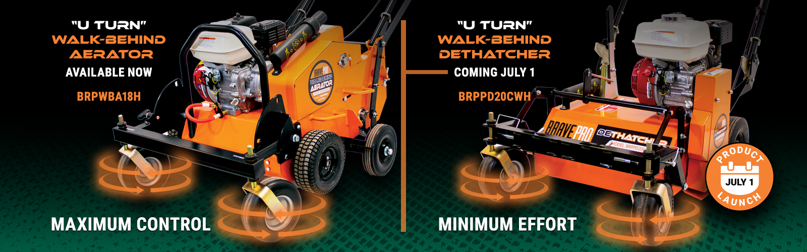 Picture of BravePro U Turn Aerator and Dethatcher