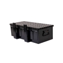 Picture of K&M Mfg #30 Toolbox & Mounting Brackets Kit | 23-In. x 10-In. x 7-In. | Black Powder Coat